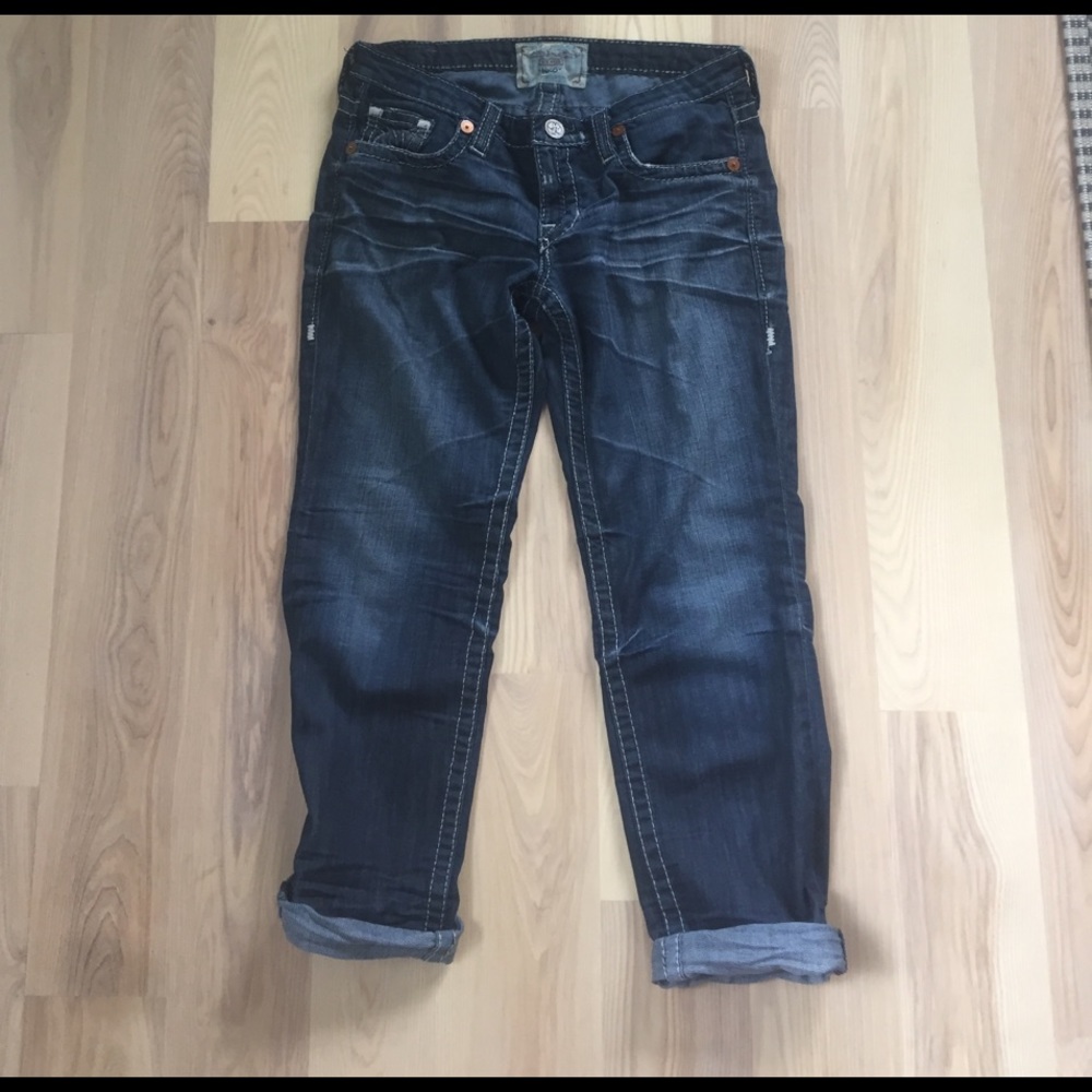 Big star cropped boyfriend jeans