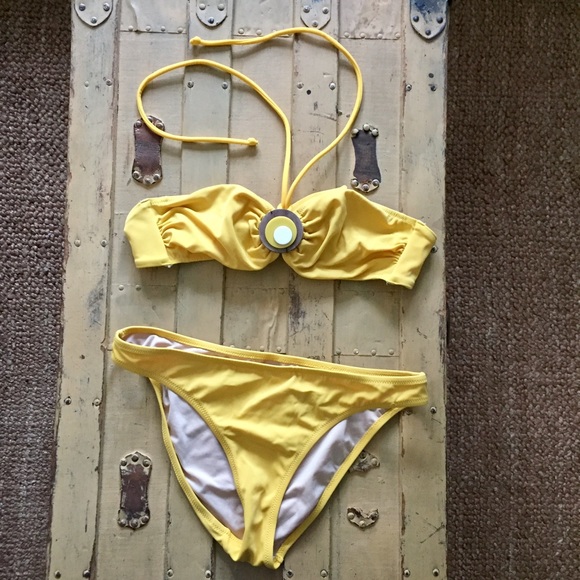 VS VICTORIA'S SECRET YELLOW BIKINI SET S TOP M BOT - Picture 7 of 11