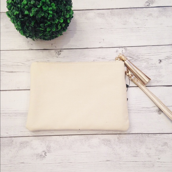 NWT Coffee, Mascara, Lipstick Wristlet Clutch - Picture 4 of 5