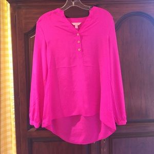 Lilly Pulitzer silk long sleeve tunic