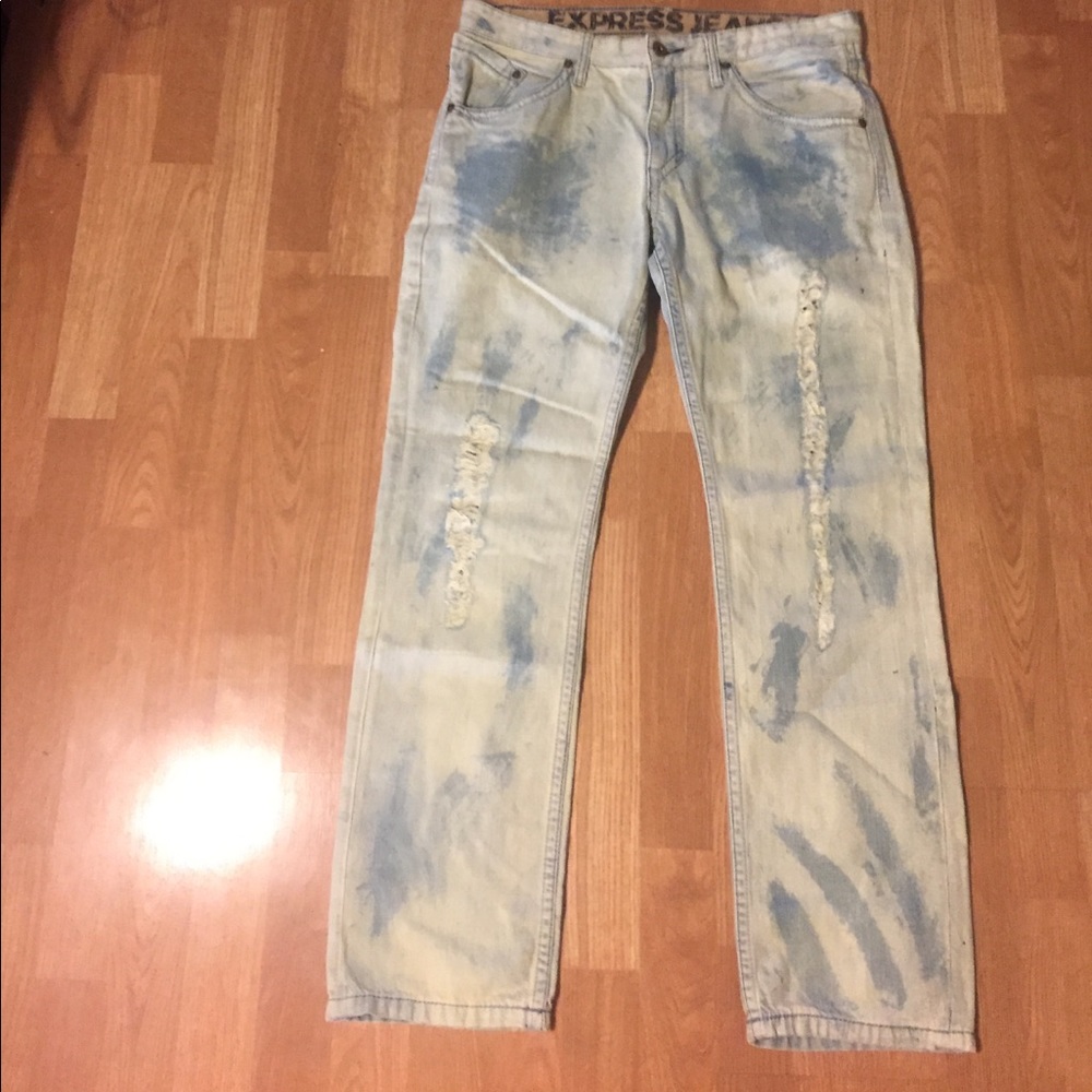 White washed Express jeans