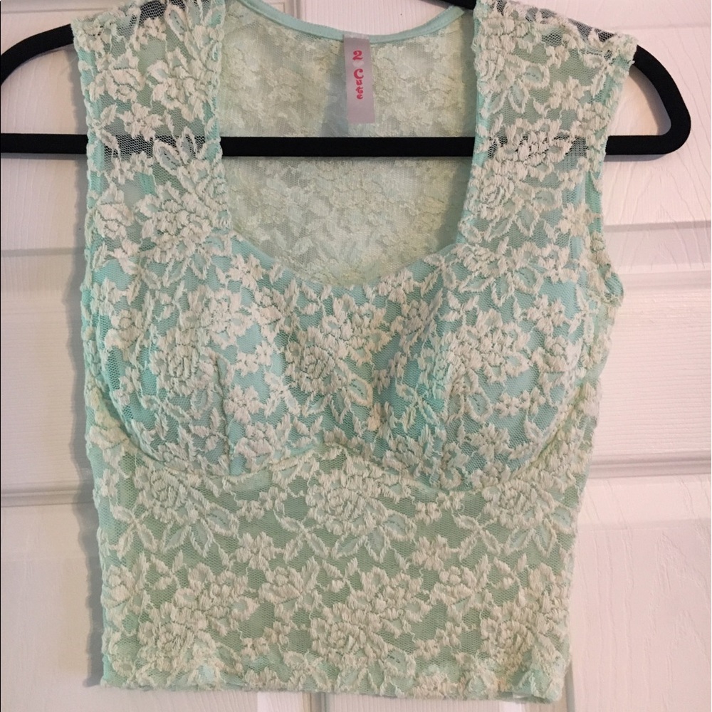Crop top! Mint colored