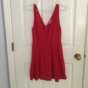 Tobi Deep V Red Dress