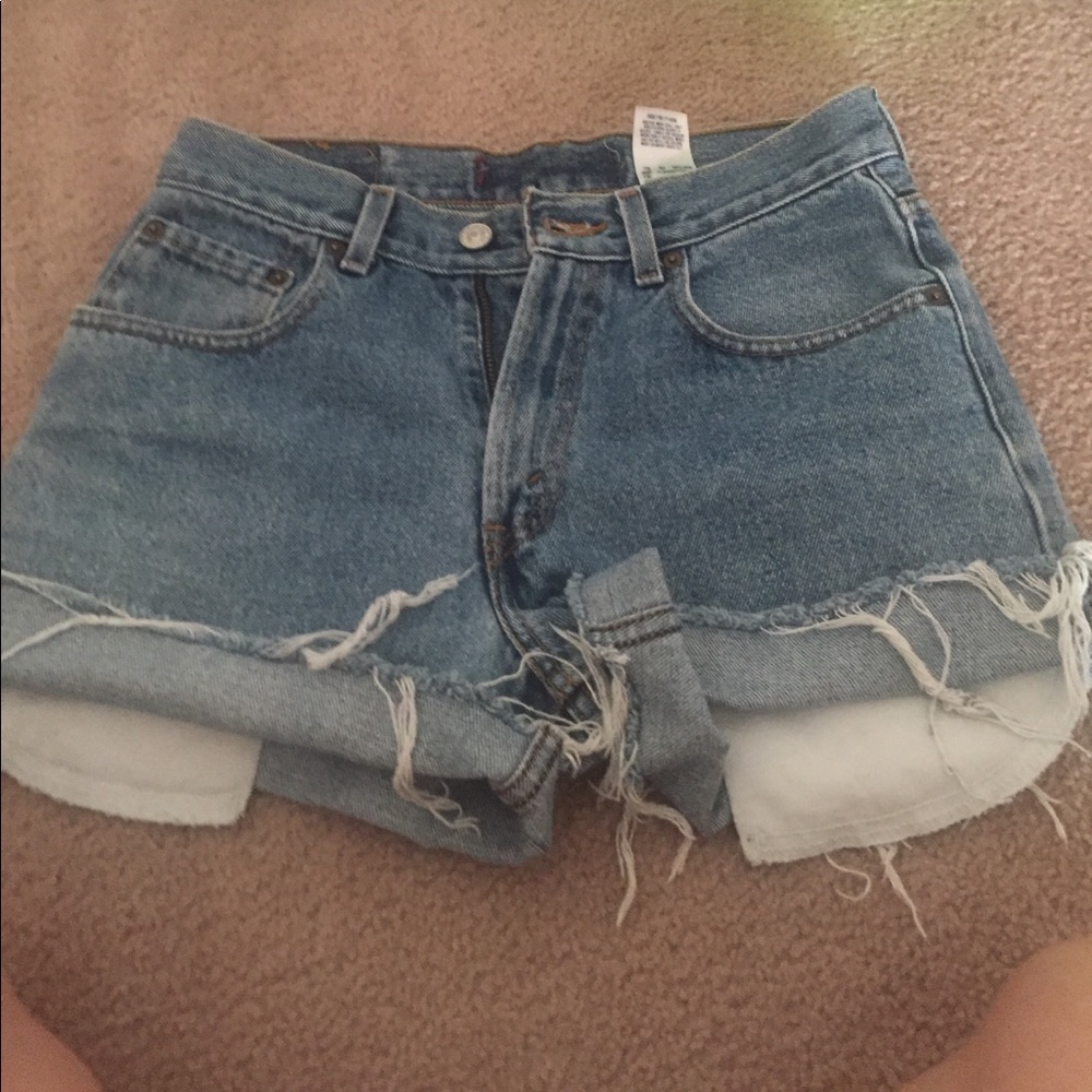 Woman's Levi cutoff jean shorts