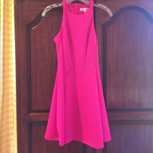Eight Sixty hot pink fit and flare dress