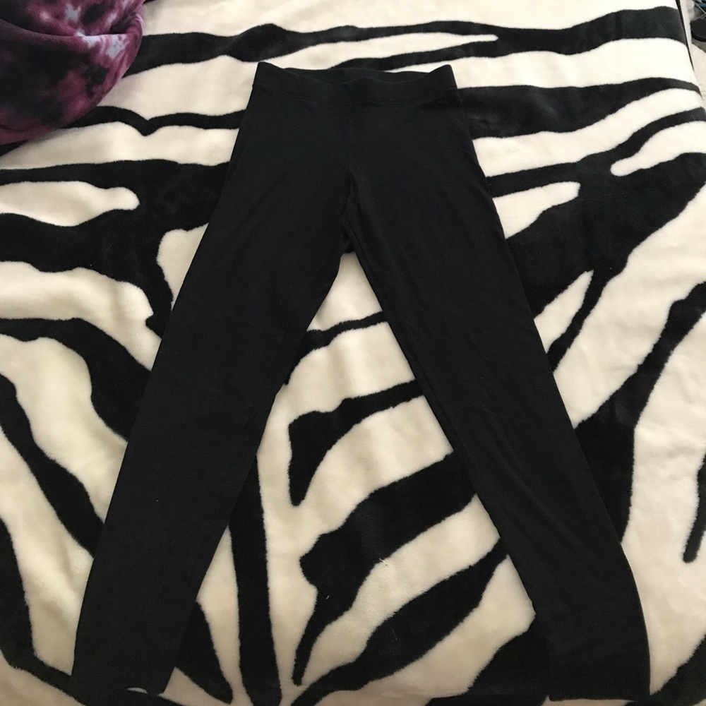 SOLD Victoria's Secret Pink Plain Black Leggings