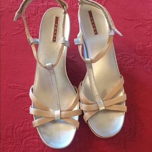 Prada wedge style sandals Prada wedge style sandals
