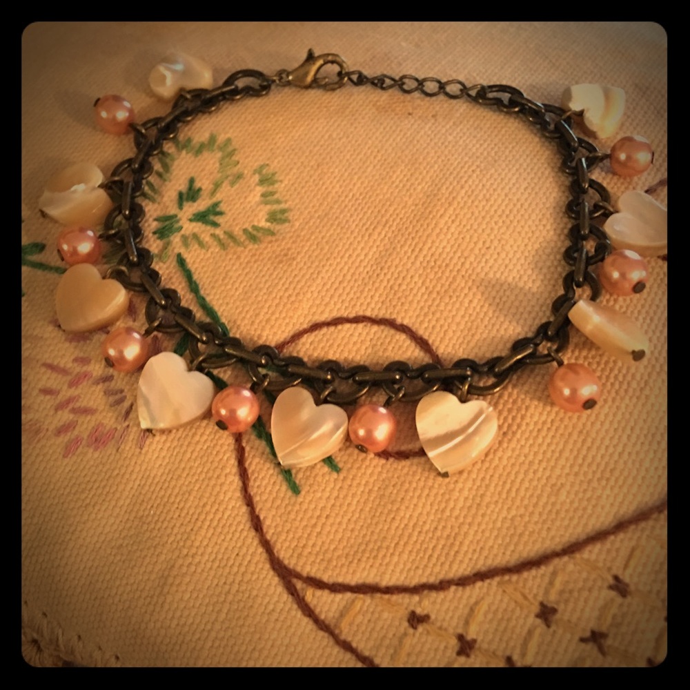 Mother of pearl with pearls bracelet