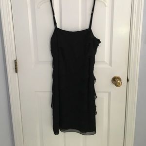 White House Black Market Black Ruffle Dress
