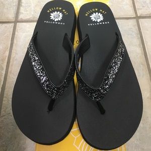 yellow box mellow mat flip flops