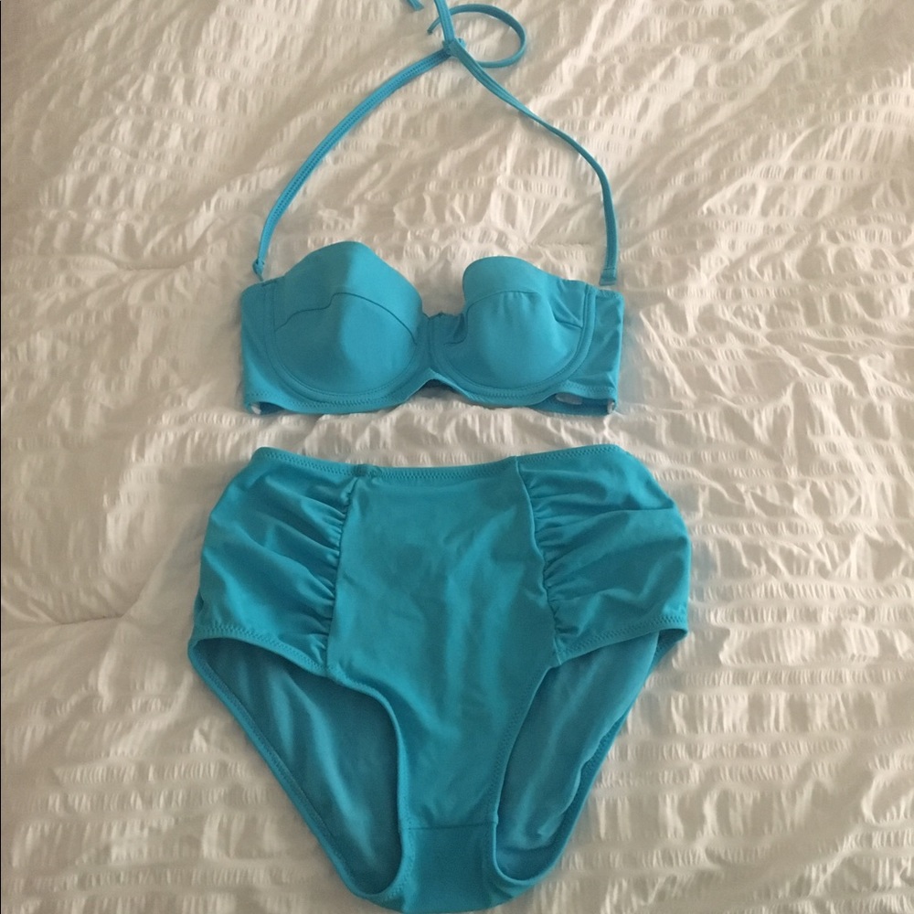 ASOS turquoise retro bathing suit