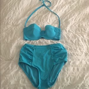 ASOS turquoise retro bathing suit