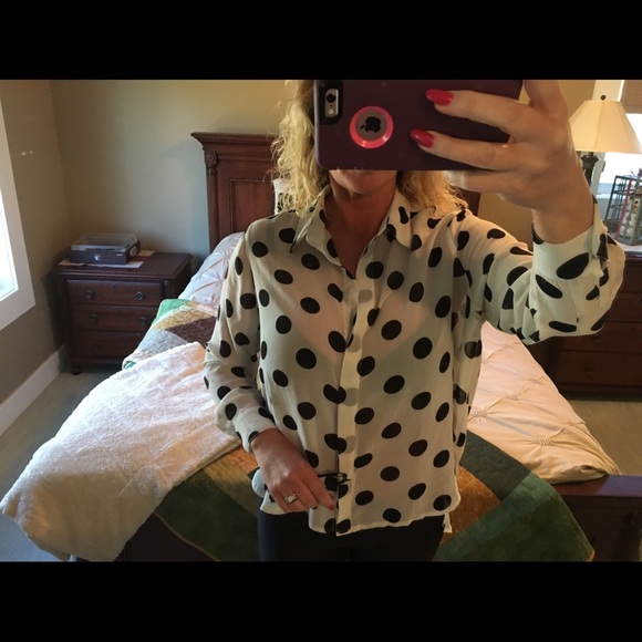MINKPINK Tops - Mink Pink polka dot blouse