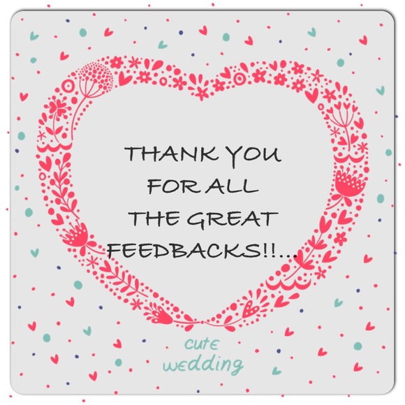 ❤️❤️YOU TRULY TOUCH MY HEART WITH YOUR FEEDBACKS.