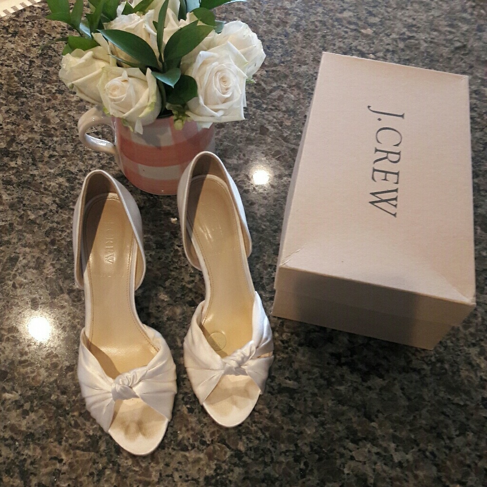 J.Crew Satin D'Orsay Hi Heel- Size 7