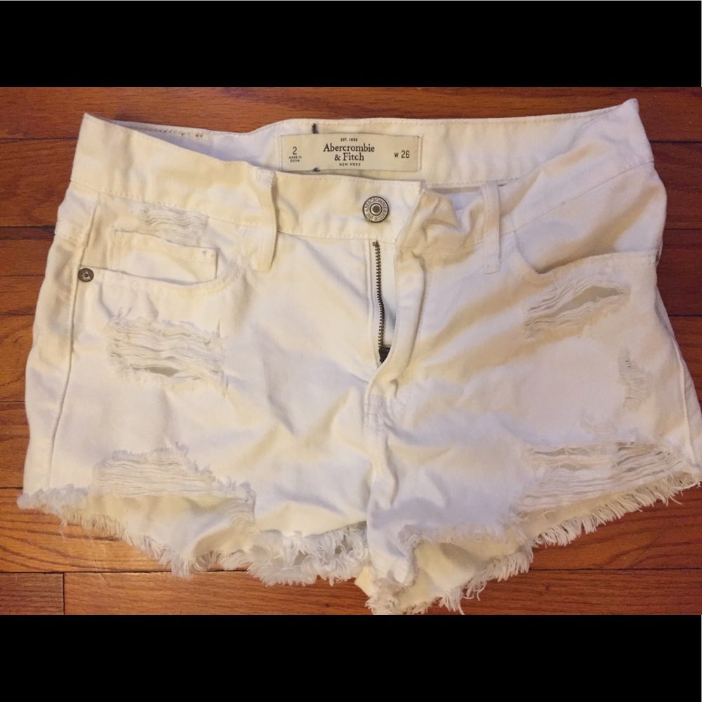 White Jean shorts
