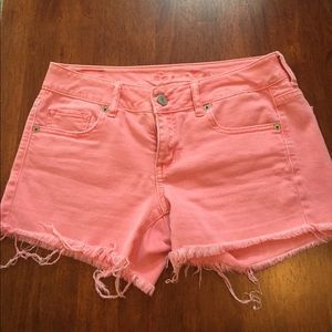Coral American eagle denim shorts size 4