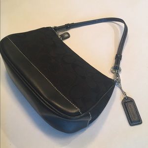 COACH small black-on-black logo bag