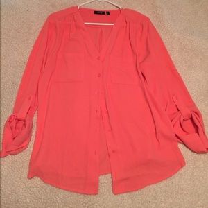Coral Colored Blouse