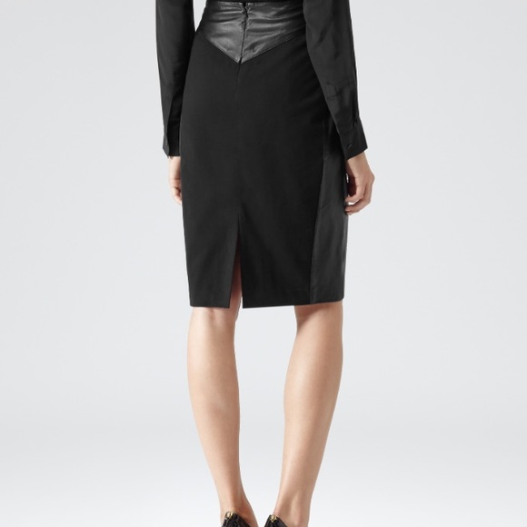 BUNDLED Reiss Black Leather Skirt - Picture 3 of 8