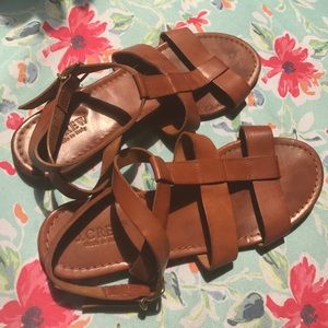 J. Crew genuine leather caramel sandals