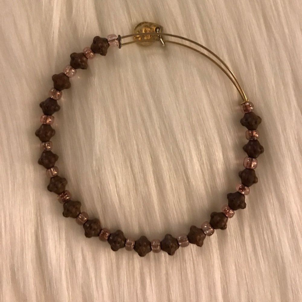 Alex & Ani Brown Beaded Bracelet