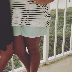 Light Teal Linen Shorts!!!