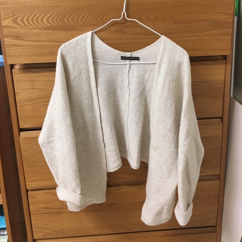 Brandy Melville white knit cardigan