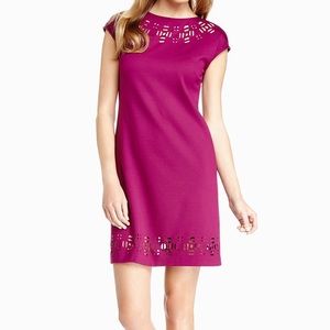 Catherine Malandrino Fuchsia Laser Cut Dress