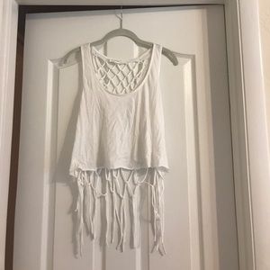 White tied backless shirt!