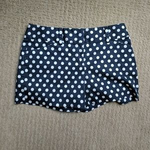 Ann Taylor navy polka dot shorts