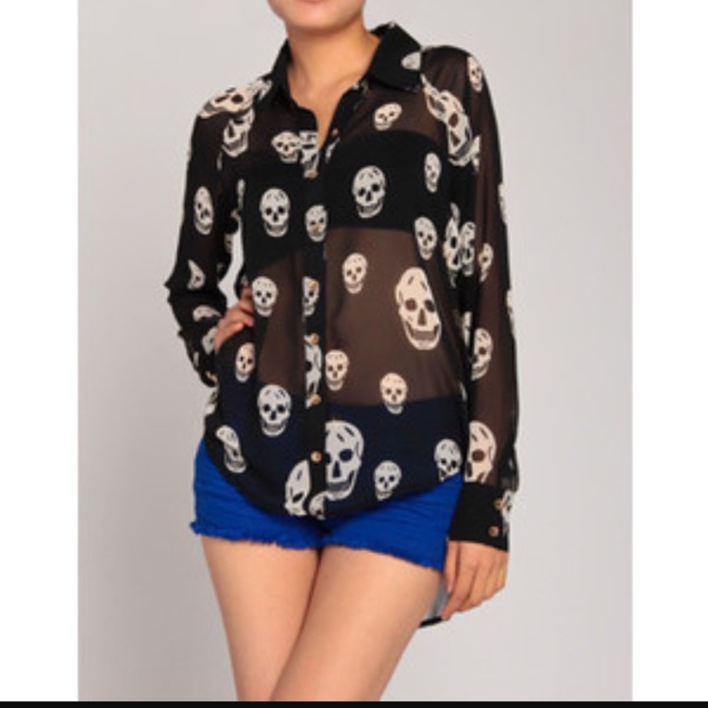 Skull blouse