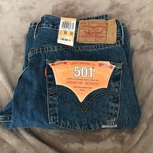 N W T Levi's original fit button fly straight leg