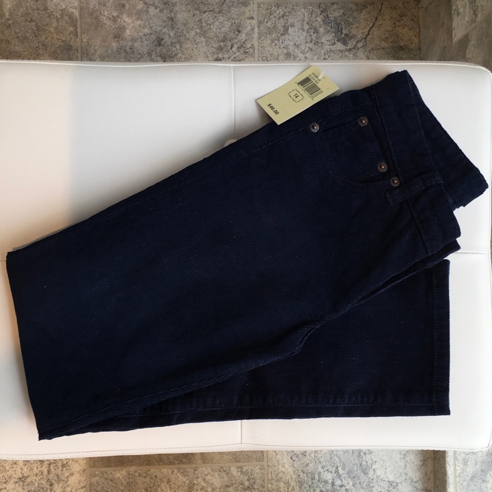 Boys Lucky Brand Navy 'Cooper Slim' Corduroy Pants