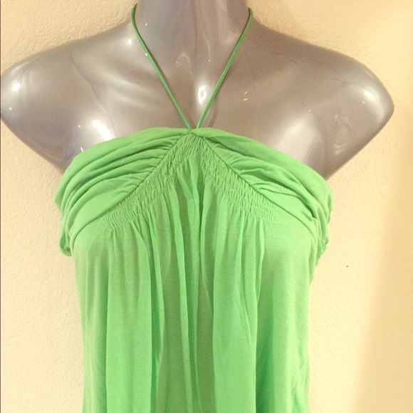 BANANA REPUBLIC GREEN HALTER NECK STRING TIDE - Picture 1 of 8