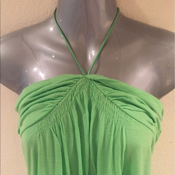 BANANA REPUBLIC GREEN HALTER NECK STRING TIDE - Picture 2 of 8