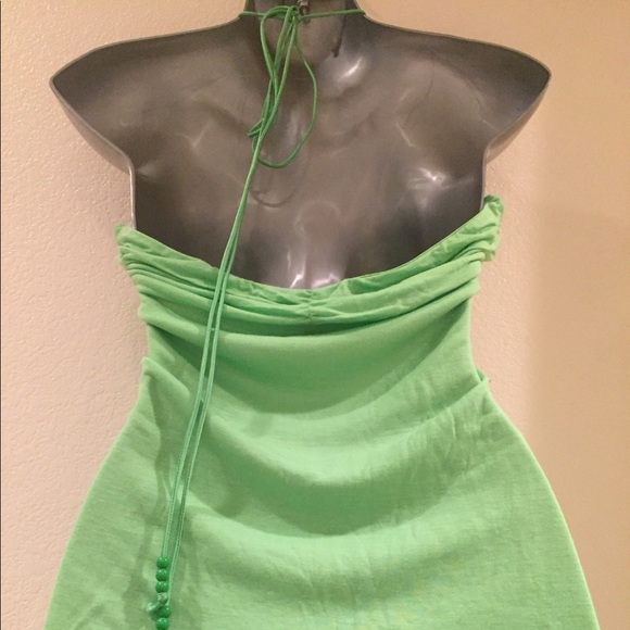 BANANA REPUBLIC GREEN HALTER NECK STRING TIDE - Picture 4 of 8
