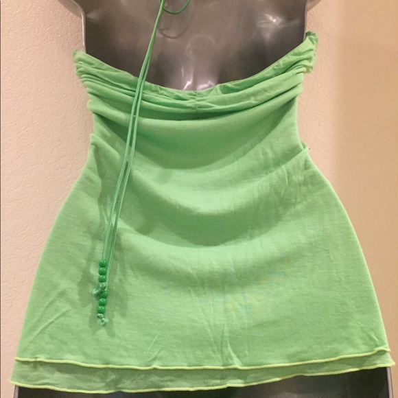 BANANA REPUBLIC GREEN HALTER NECK STRING TIDE - Picture 6 of 8