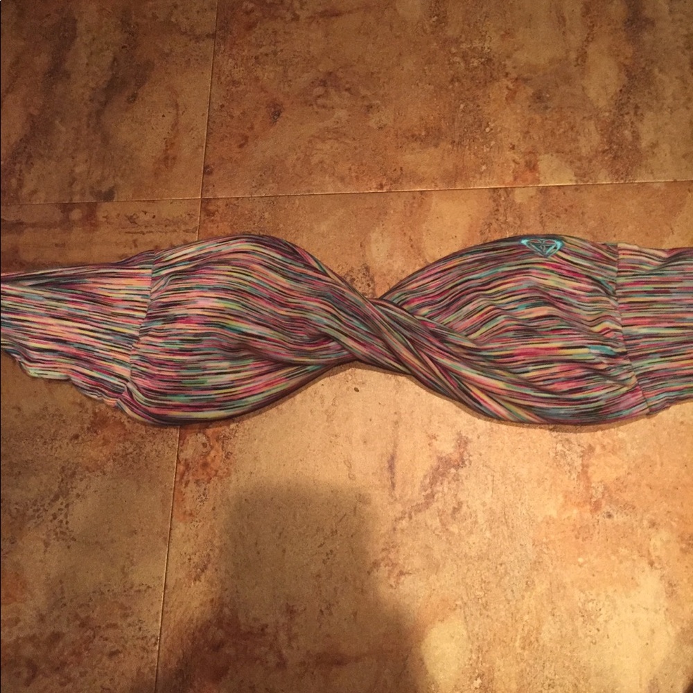 multi color roxy bikini top