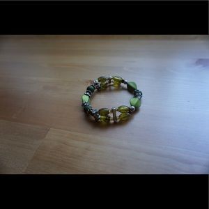 Green beaded bracelet