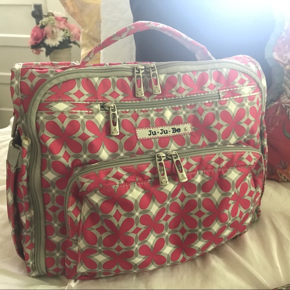 JuJuBe BFF convertible diaper bag Pink Petals