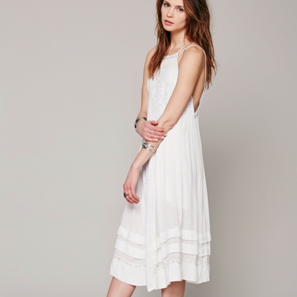 Free People Diamonds in the Sky Dress in White