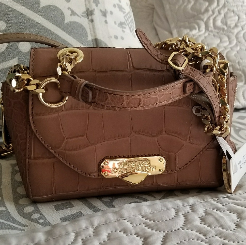 Versace croc purse