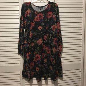 Long sleeve skater dress