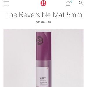 Reversible Lululemon yoga mat 5 mm
