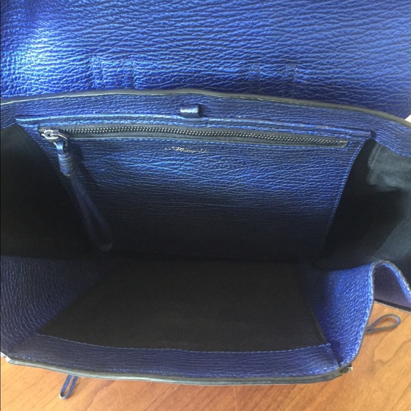 3.1 PHILLIP LIM Metallic Blue Pashli Backpack - Picture 7 of 8
