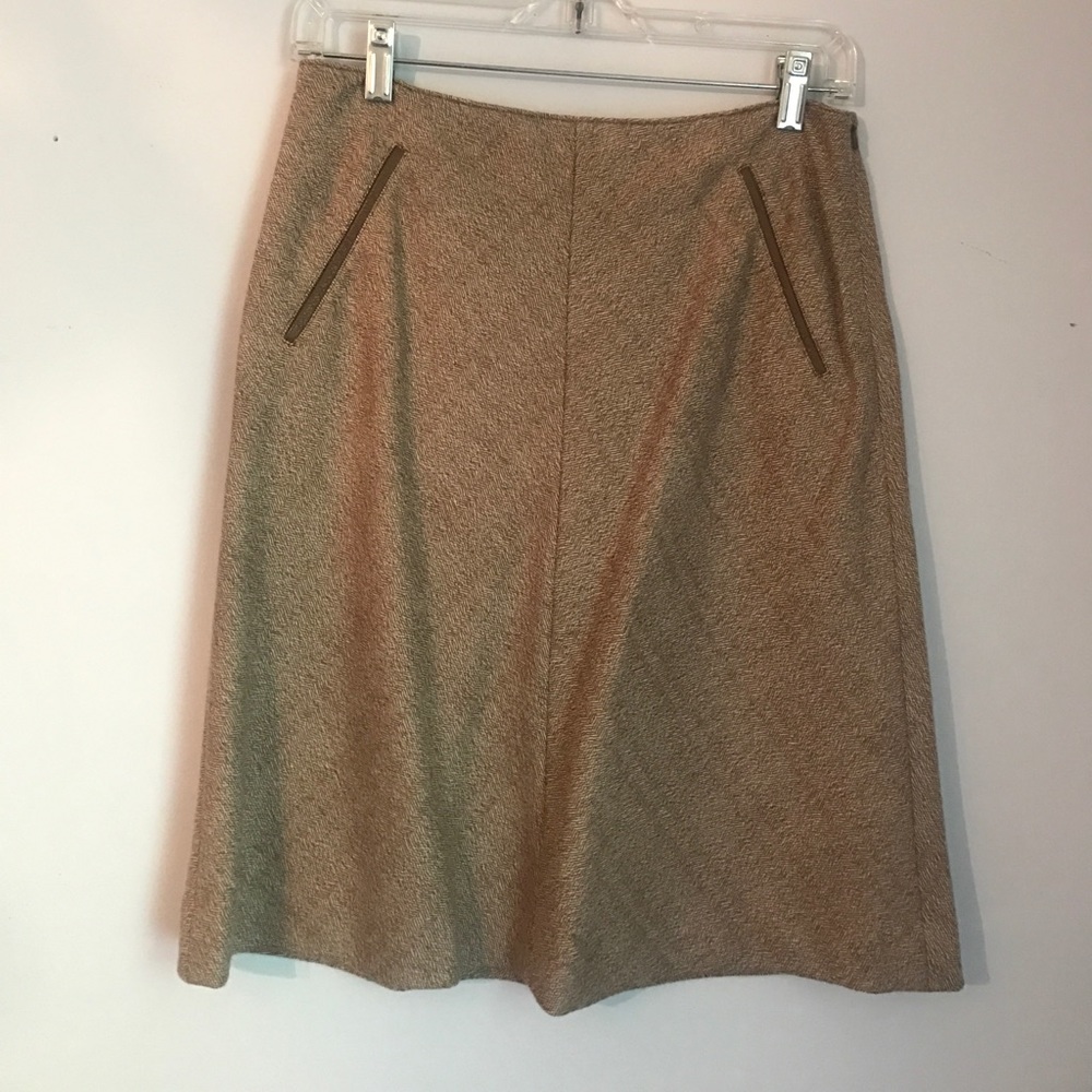 Brown midi skirt
