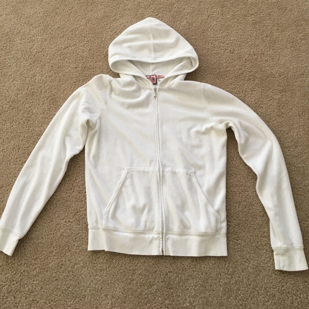White juicy couture terry jacket