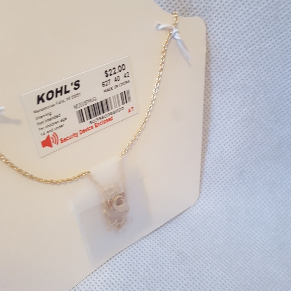 New Lauren Conrad crystal gold chain necklace - Picture 3 of 3