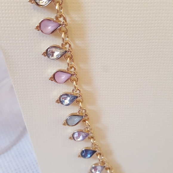 New Lauren Conrad crystal gold chain necklace - Picture 2 of 3